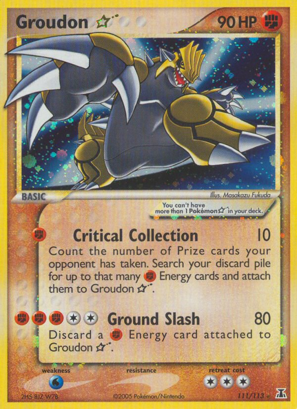 Groudon Star (111/113) [EX: Delta Species] | Anubis Games and Hobby