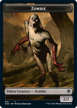 Zombie // Zombie Knight Double-Sided Token [Starter Commander Decks] | Anubis Games and Hobby