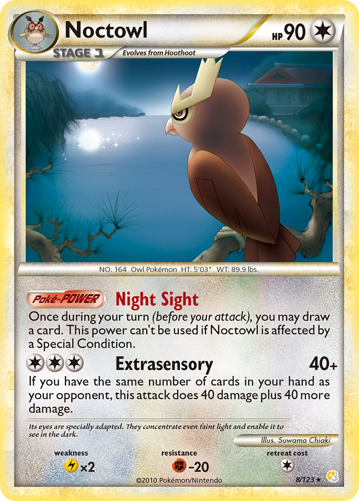 Noctowl (8/123) [HeartGold & SoulSilver: Base Set] | Anubis Games and Hobby