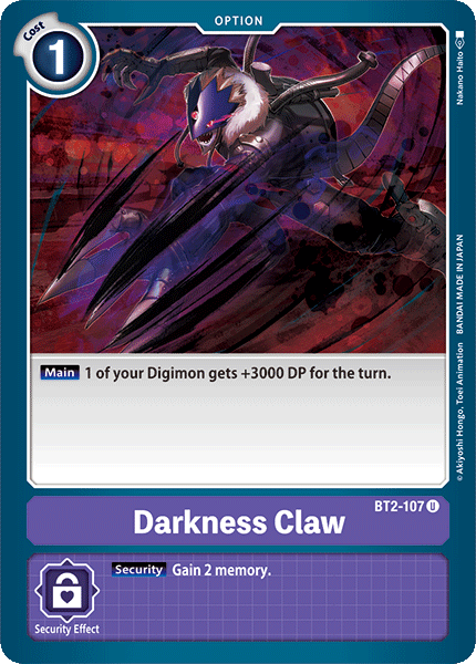 Darkness Claw [BT2-107] [Release Special Booster Ver.1.0] | Anubis Games and Hobby