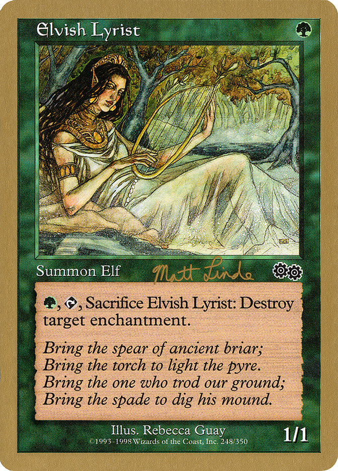 Elvish Lyrist (Matt Linde) [World Championship Decks 1999] | Anubis Games and Hobby