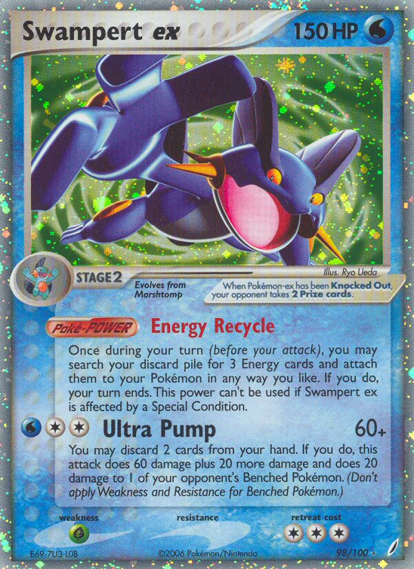 Swampert ex (98/100) [EX: Crystal Guardians] | Anubis Games and Hobby