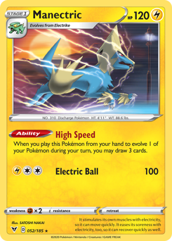 Manectric (052/185) [Sword & Shield: Vivid Voltage] | Anubis Games and Hobby