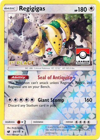 Regigigas (84/111) (League Promo 1st Place) [Sun & Moon: Crimson Invasion] | Anubis Games and Hobby