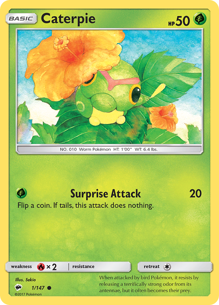 Caterpie (1/147) [Sun & Moon: Burning Shadows] | Anubis Games and Hobby