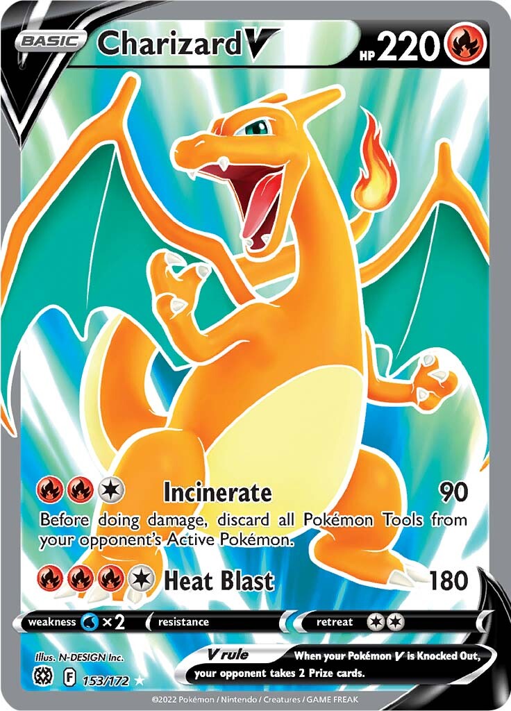 Charizard V (153/172) [Sword & Shield: Brilliant Stars] | Anubis Games and Hobby