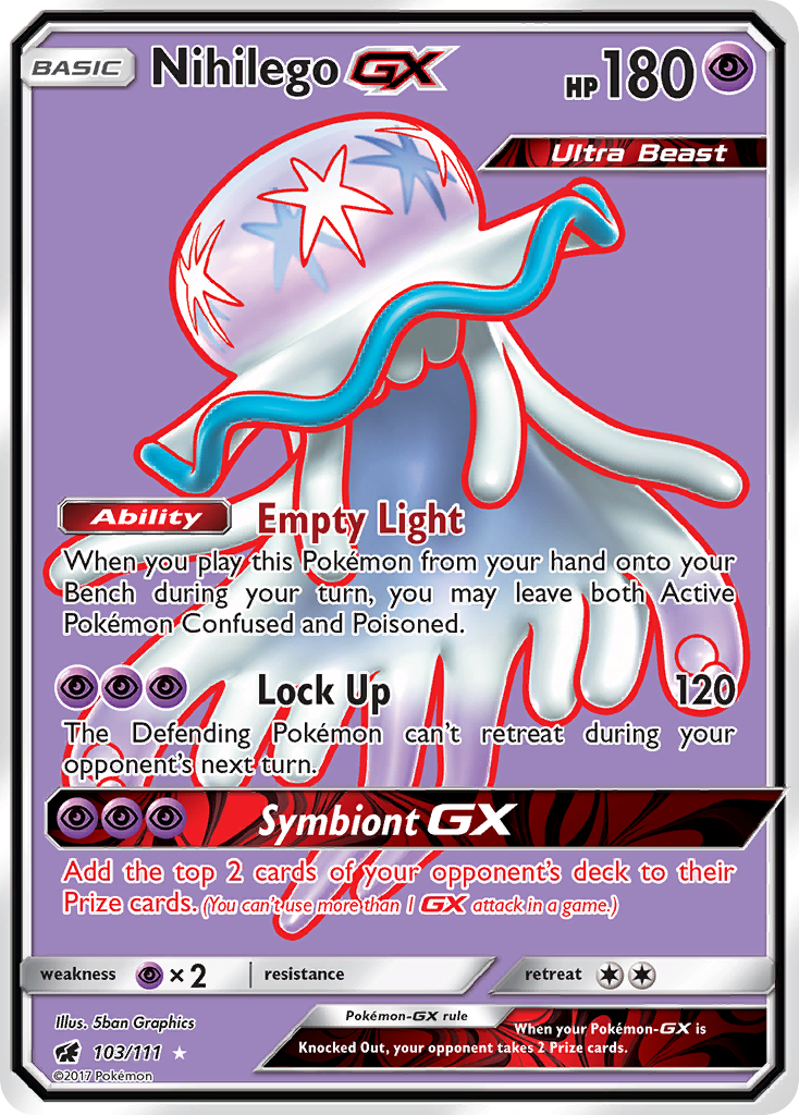 Nihilego GX (103/111) [Sun & Moon: Crimson Invasion] | Anubis Games and Hobby