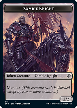 Zombie // Zombie Knight Double-Sided Token [Starter Commander Decks] | Anubis Games and Hobby