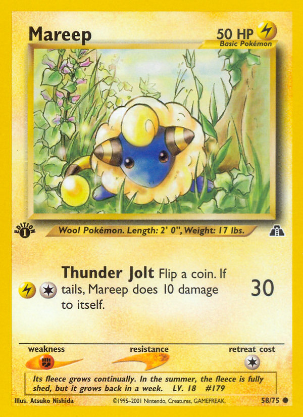 Mareep (58/75) [Neo Discovery 1st Edition] | Anubis Games and Hobby