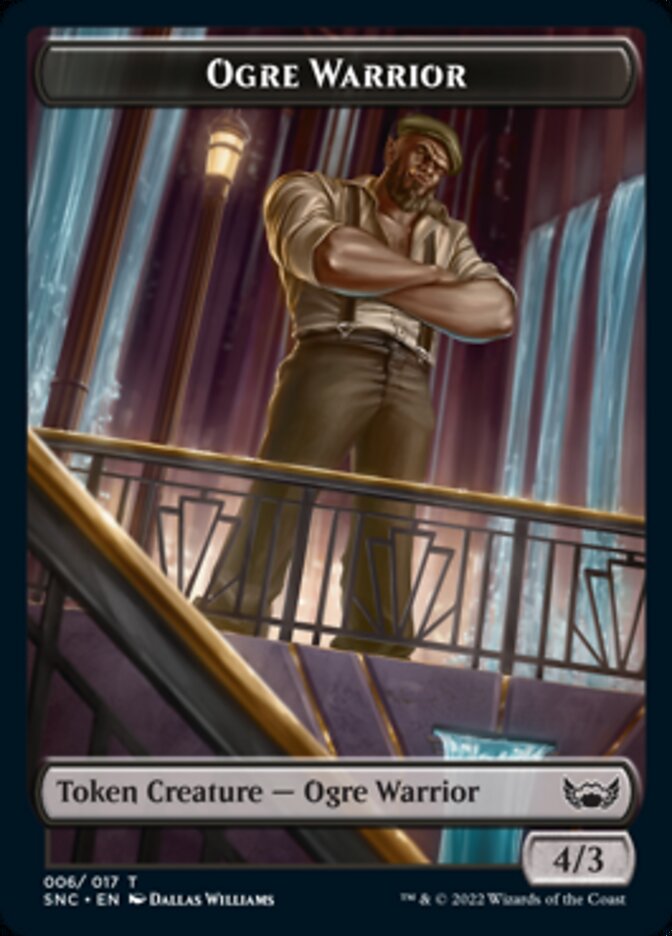 Ogre Warrior // Wizard Double-Sided Token [Streets of New Capenna Tokens] | Anubis Games and Hobby