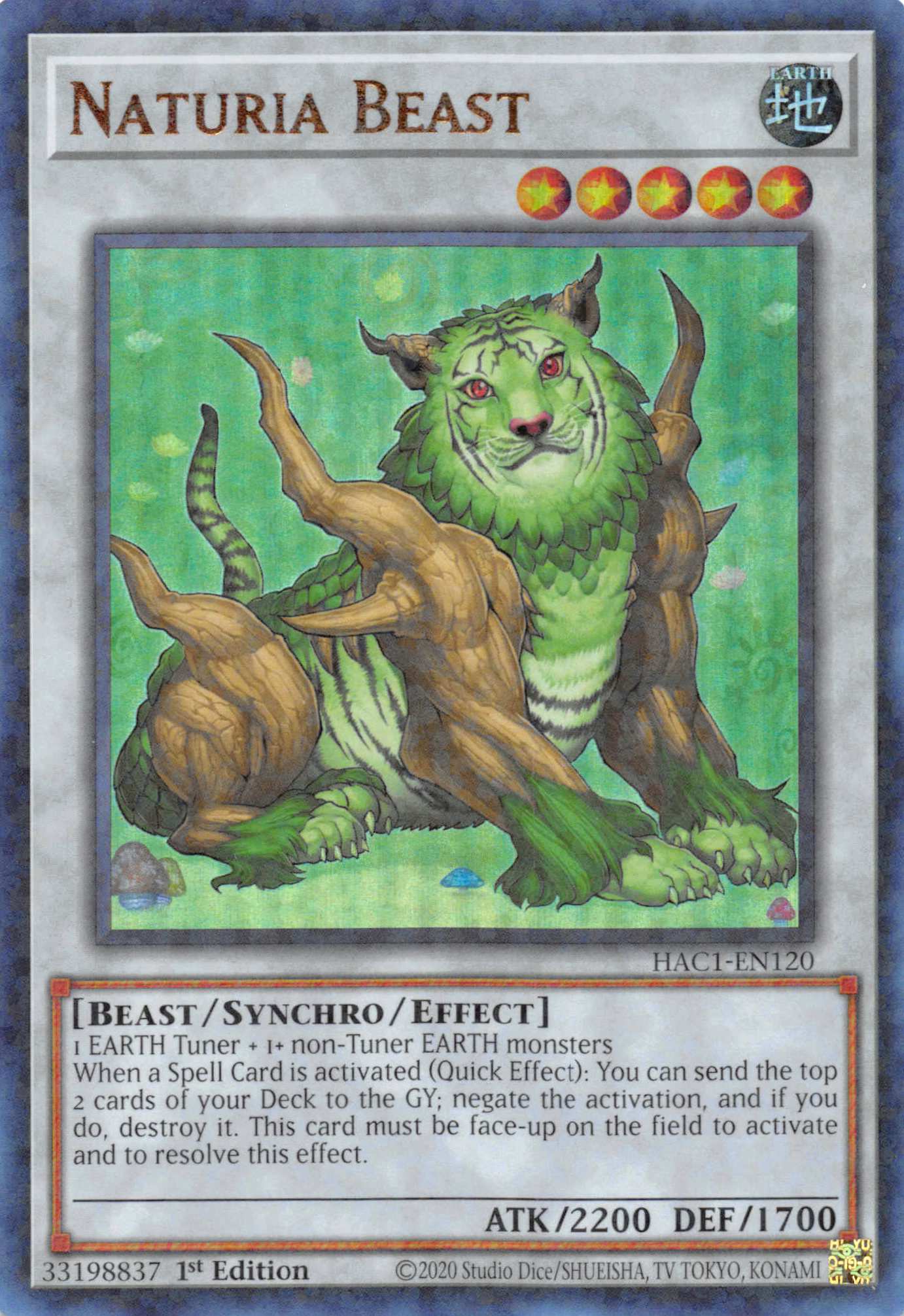 Naturia Beast (Duel Terminal) [HAC1-EN120] Parallel Rare | Anubis Games and Hobby