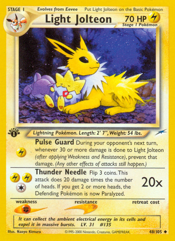 Light Jolteon (48/105) [Neo Destiny 1st Edition] | Anubis Games and Hobby