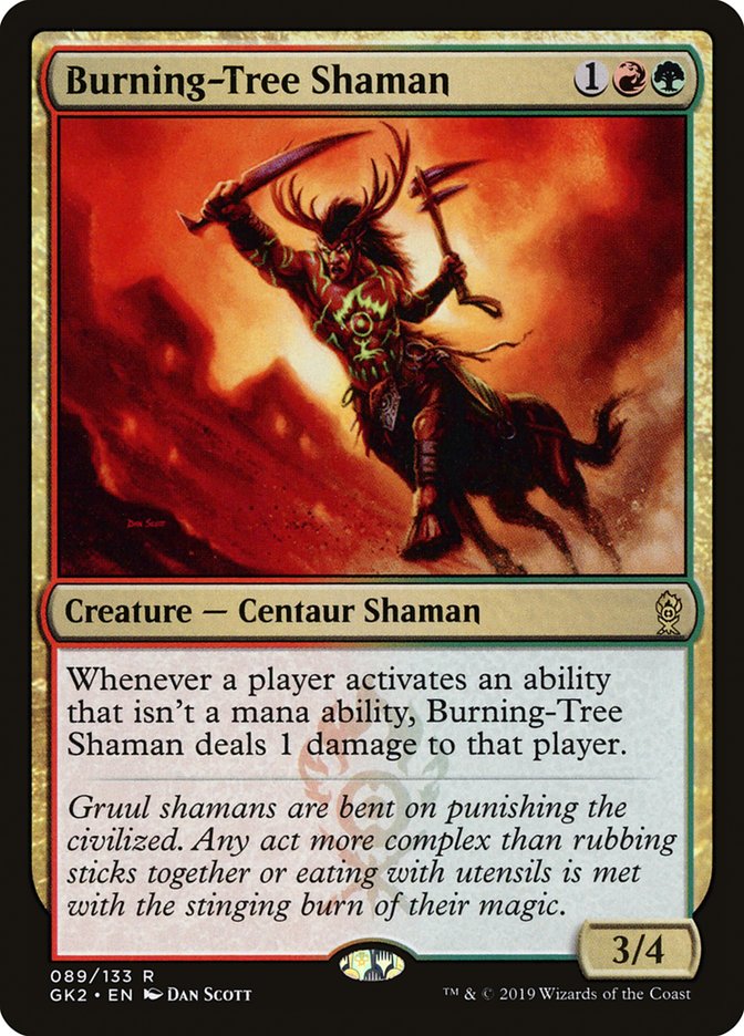 Burning-Tree Shaman [Ravnica Allegiance Guild Kit] | Anubis Games and Hobby