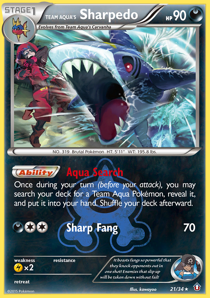 Team Aqua's Sharpedo (21/34) [XY: Double Crisis] | Anubis Games and Hobby