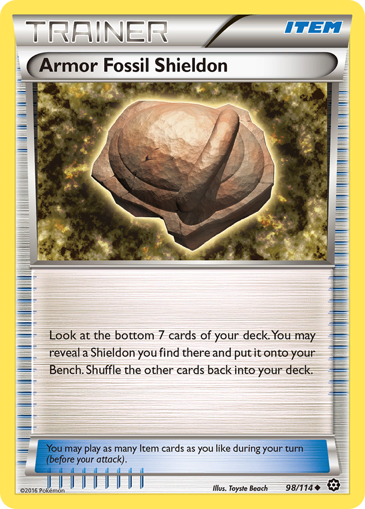 Armor Fossil Shieldon (98/114) [XY: Steam Siege] | Anubis Games and Hobby