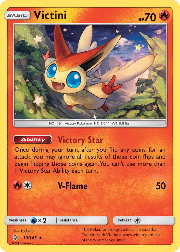 Victini (10/145) [Sun & Moon: Guardians Rising] | Anubis Games and Hobby