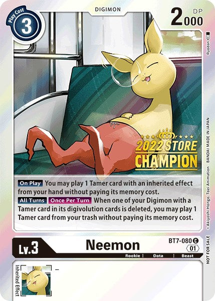 Neemon [BT7-080] (2022 Store Champion) [Next Adventure Promos] | Anubis Games and Hobby