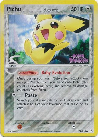 Pichu (76/110) (Delta Species) (Stamped) [EX: Holon Phantoms] | Anubis Games and Hobby