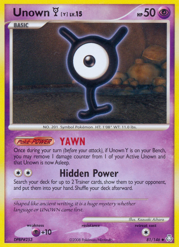 Unown Y (81/146) [Diamond & Pearl: Legends Awakened] | Anubis Games and Hobby