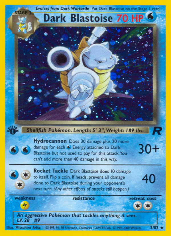 Dark Blastoise (3/82) [Team Rocket 1st Edition] | Anubis Games and Hobby