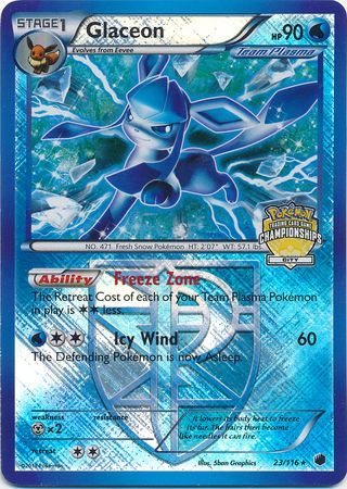 Glaceon (23/116) (City Championship Promo) [Black & White: Plasma Freeze] | Anubis Games and Hobby