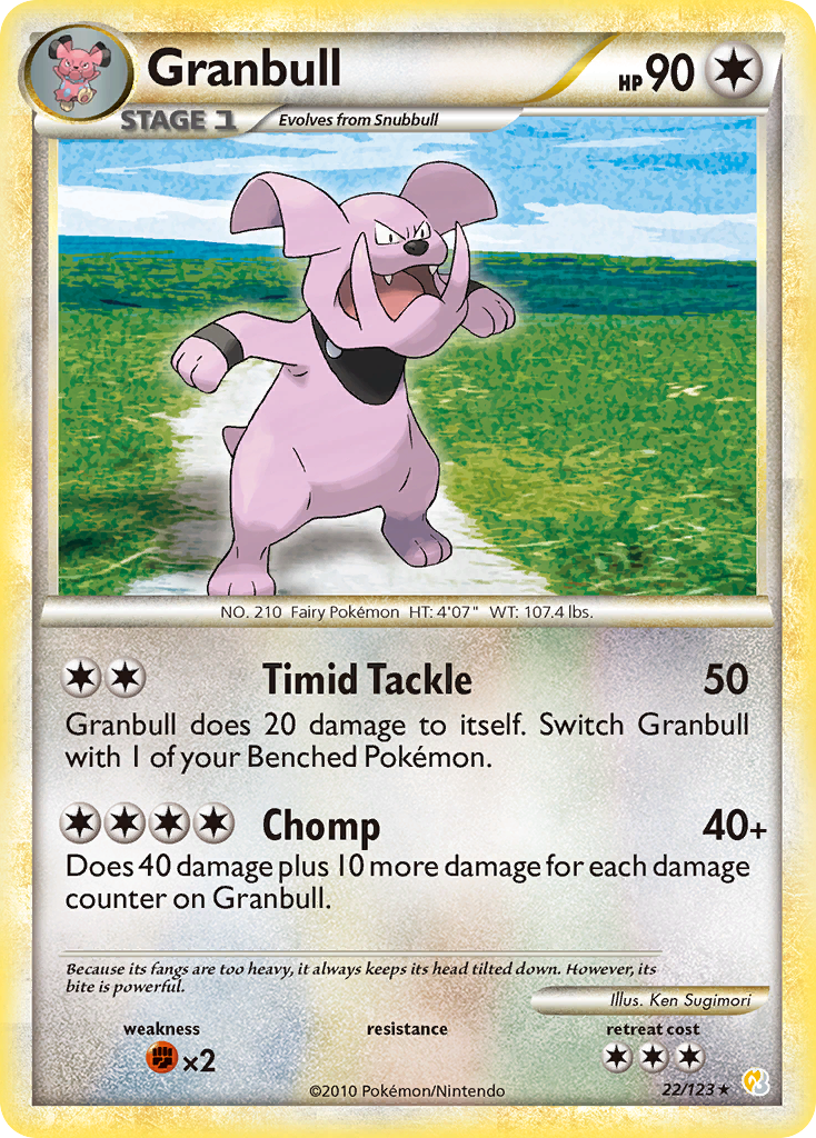 Granbull (22/123) [HeartGold & SoulSilver: Base Set] | Anubis Games and Hobby