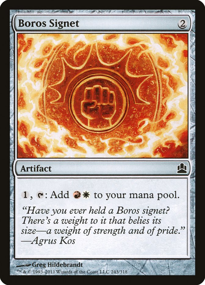 Boros Signet [Commander 2011] | Anubis Games and Hobby