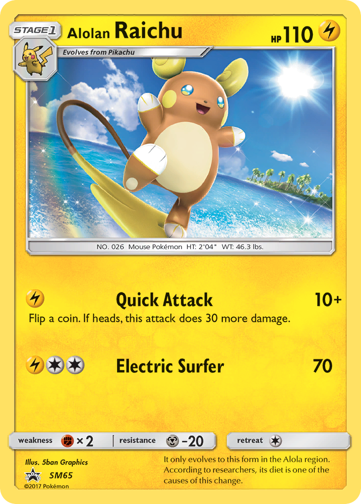 Alolan Raichu (SM65) [Sun & Moon: Black Star Promos] | Anubis Games and Hobby