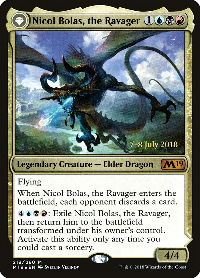 Nicol Bolas, the Ravager // Nicol Bolas, the Arisen [Core Set 2019 Prerelease Promos] | Anubis Games and Hobby