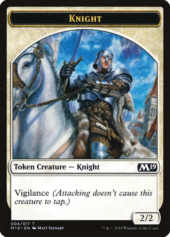Knight Token [Core Set 2019 Tokens] | Anubis Games and Hobby