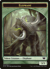 Elephant // Saproling Double-Sided Token [Commander 2015 Tokens] | Anubis Games and Hobby