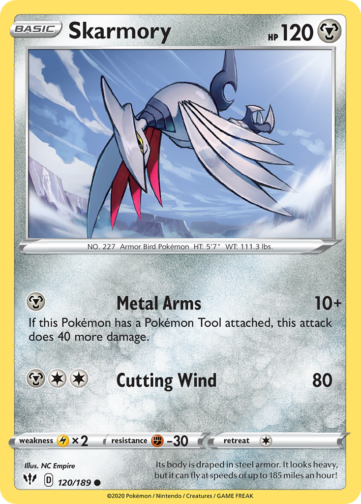 Skarmory (120/189) [Sword & Shield: Darkness Ablaze] | Anubis Games and Hobby