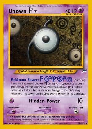 Unown [P] (58/105) [Neo Destiny Unlimited] | Anubis Games and Hobby