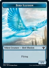 Bird Illusion // Beast (011) Double-Sided Token [Commander 2020 Tokens] | Anubis Games and Hobby