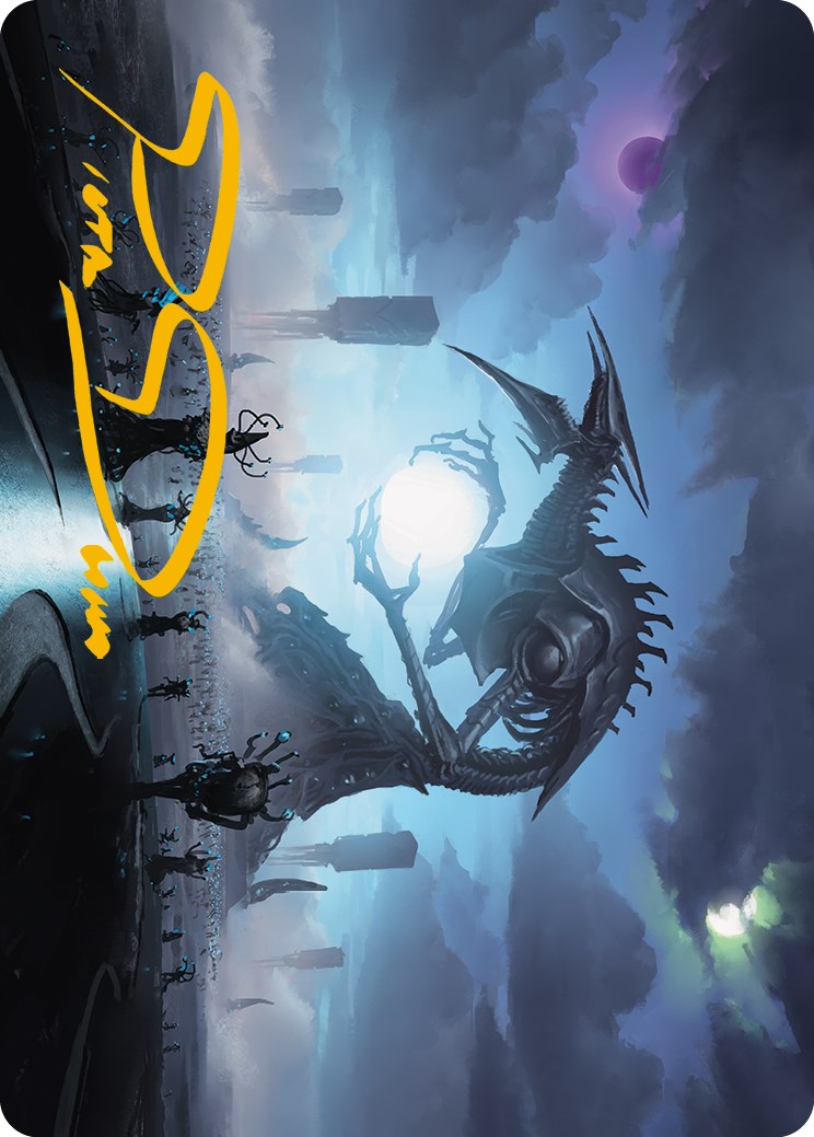 Blue Sun's Zenith Art Card (Gold-Stamped Signature) [Phyrexia: All Will Be One Art Series] | Anubis Games and Hobby