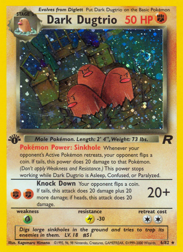 Dark Dugtrio (6/82) [Team Rocket 1st Edition] | Anubis Games and Hobby