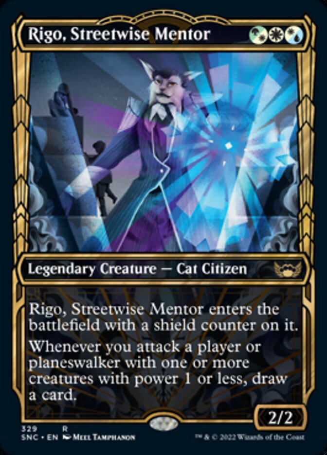 Rigo, Streetwise Mentor (Showcase Golden Age) [Streets of New Capenna] | Anubis Games and Hobby