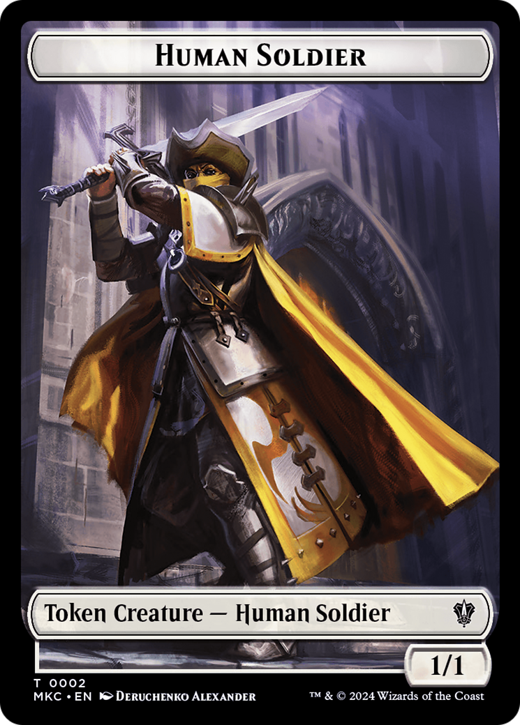 City's Blessing // Human Soldier Double-Sided Token [Murders at Karlov Manor Commander Tokens] | Anubis Games and Hobby