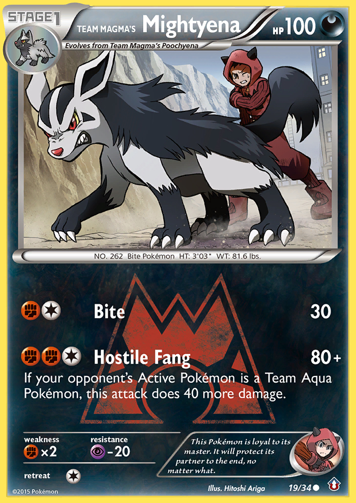 Team Magma's Mightyena (19/34) [XY: Double Crisis] | Anubis Games and Hobby