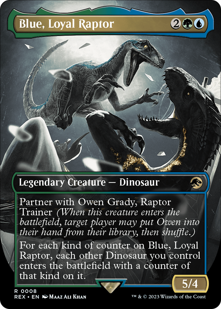 Blue, Loyal Raptor (Borderless) [Jurassic World Collection] | Anubis Games and Hobby