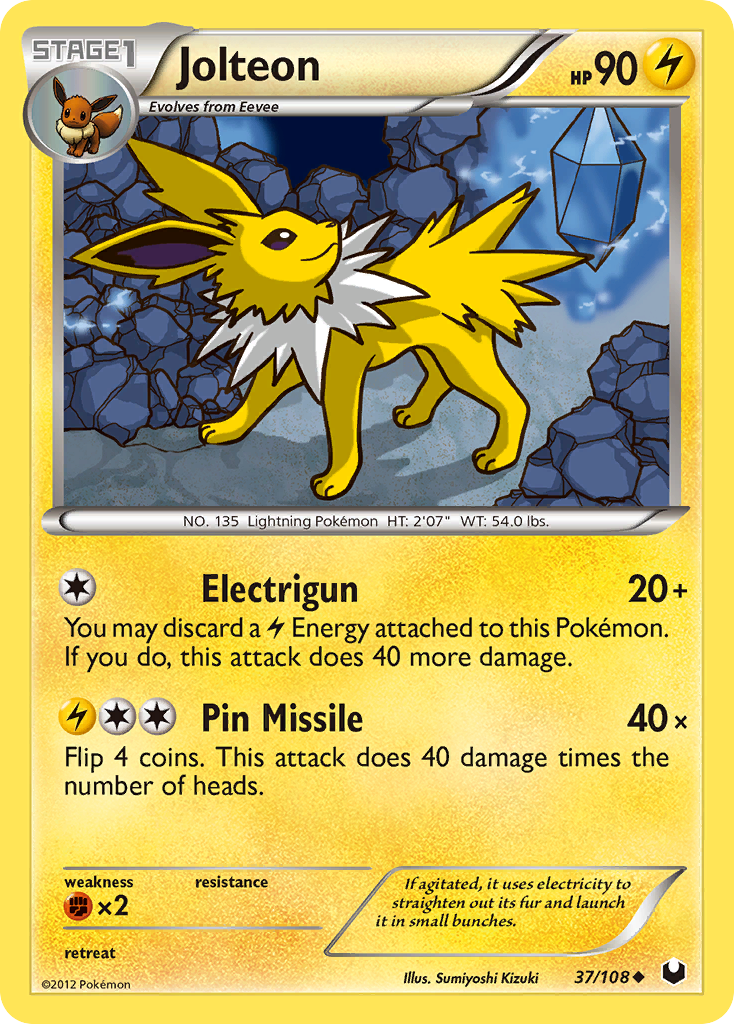 Jolteon (37/108) [Black & White: Dark Explorers] | Anubis Games and Hobby