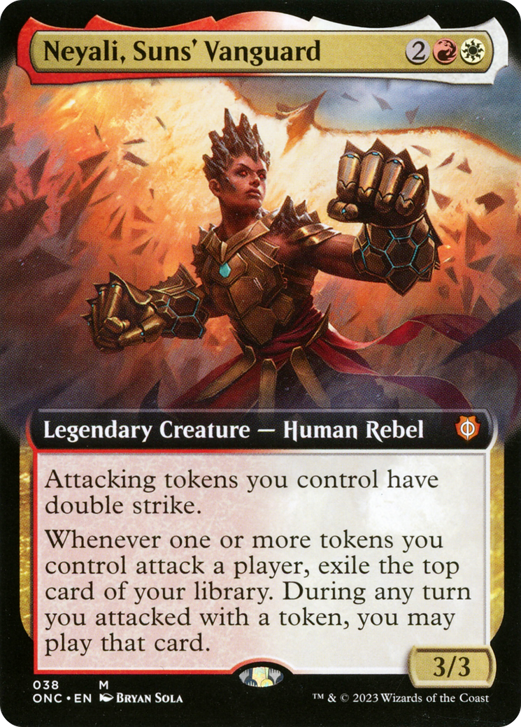 Neyali, Suns' Vanguard (Extended Art) [Phyrexia: All Will Be One Commander] | Anubis Games and Hobby