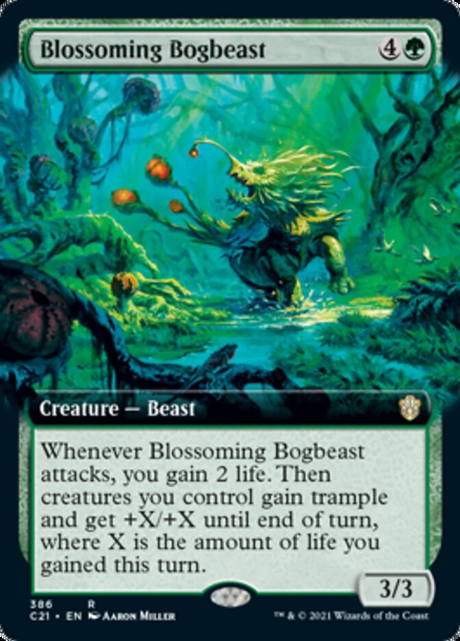 Blossoming Bogbeast (Extended Art) [Commander 2021] | Anubis Games and Hobby