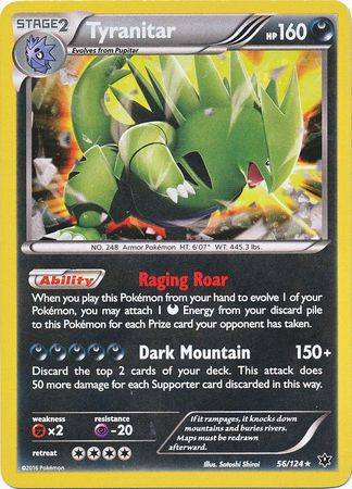 Tyranitar (56/124) (Cosmos Holo) [XY: Fates Collide] | Anubis Games and Hobby