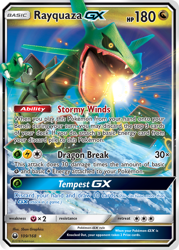 Rayquaza GX (109/168) [Sun & Moon: Celestial Storm] | Anubis Games and Hobby