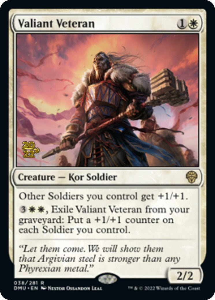 Valiant Veteran [Dominaria United Prerelease Promos] | Anubis Games and Hobby