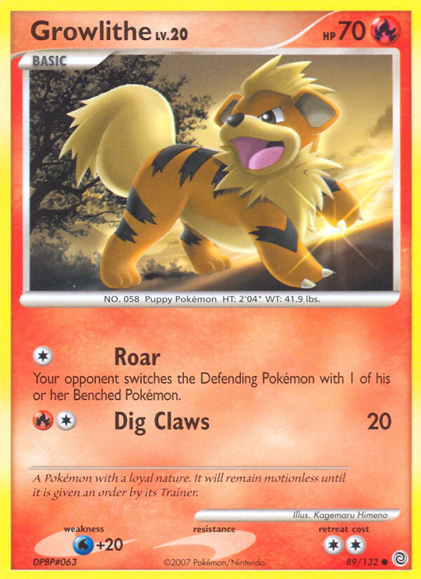 Growlithe (89/132) [Diamond & Pearl: Secret Wonders] | Anubis Games and Hobby