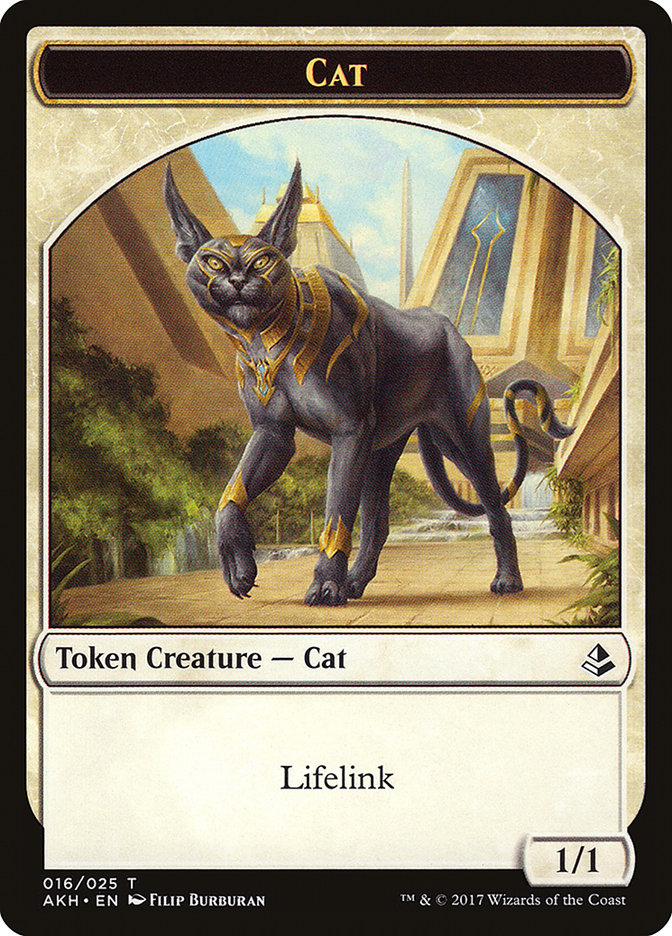 Proven Combatant // Cat Double-Sided Token [Hour of Devastation Tokens] | Anubis Games and Hobby