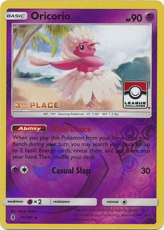 Oricorio (55/145) (League Promo 3rd Place) [Sun & Moon: Guardians Rising] | Anubis Games and Hobby