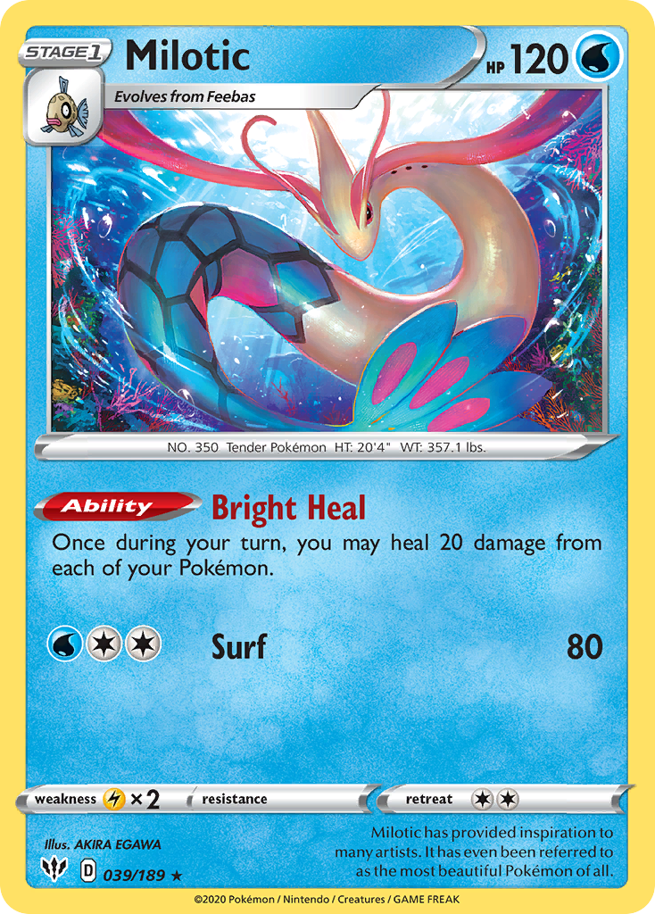 Milotic (039/189) [Sword & Shield: Darkness Ablaze] | Anubis Games and Hobby